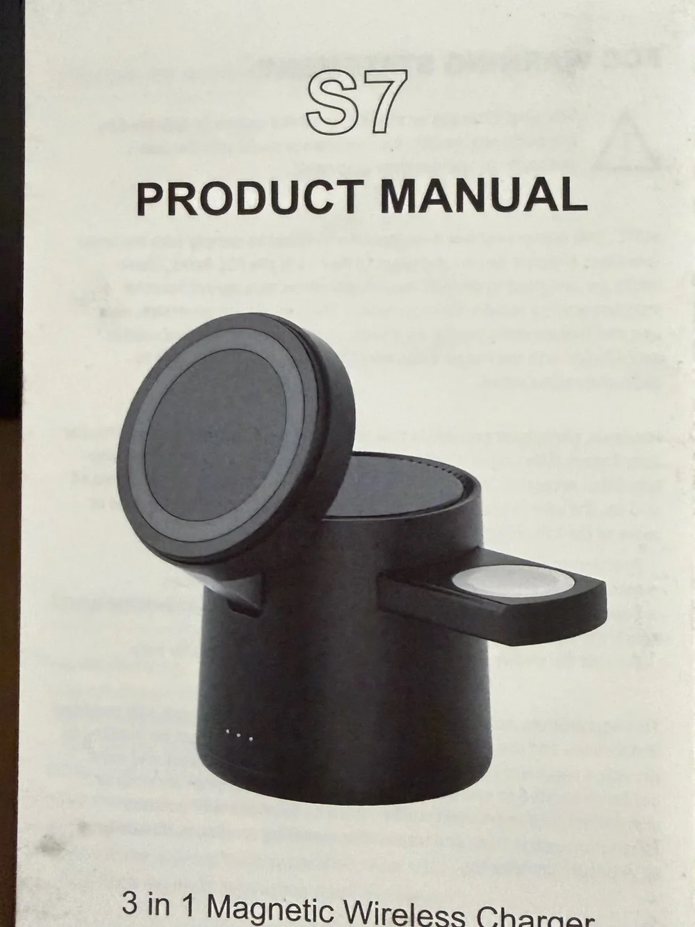 Source Unknown Black 3-in-1 Magnetic Wireless Charging Pad